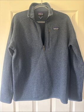 Patagonia Men’s Slate Blue Quarter-Zip Fleece Jacket
